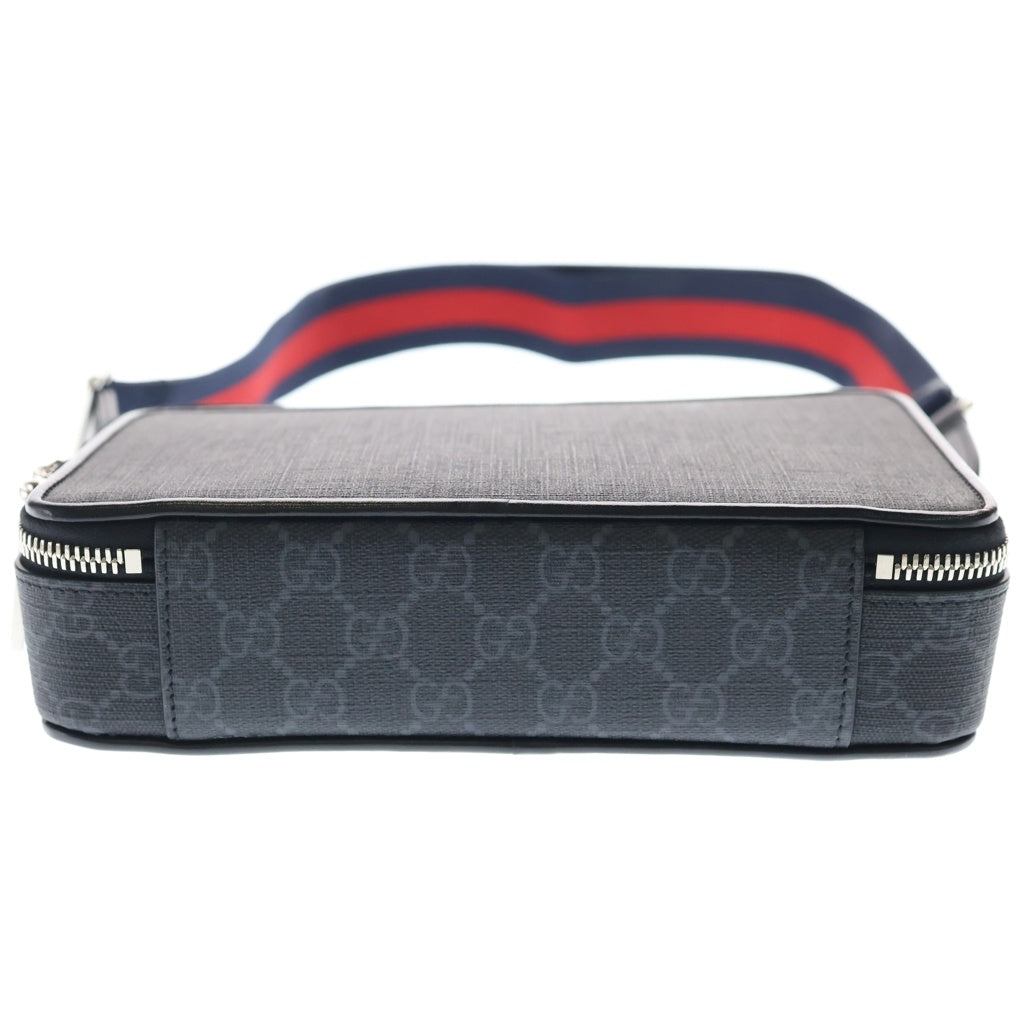 GUCCI(グッチ) GGスプリームキャンバス ショルダーバッグ シルバー金具 ブラック 792456