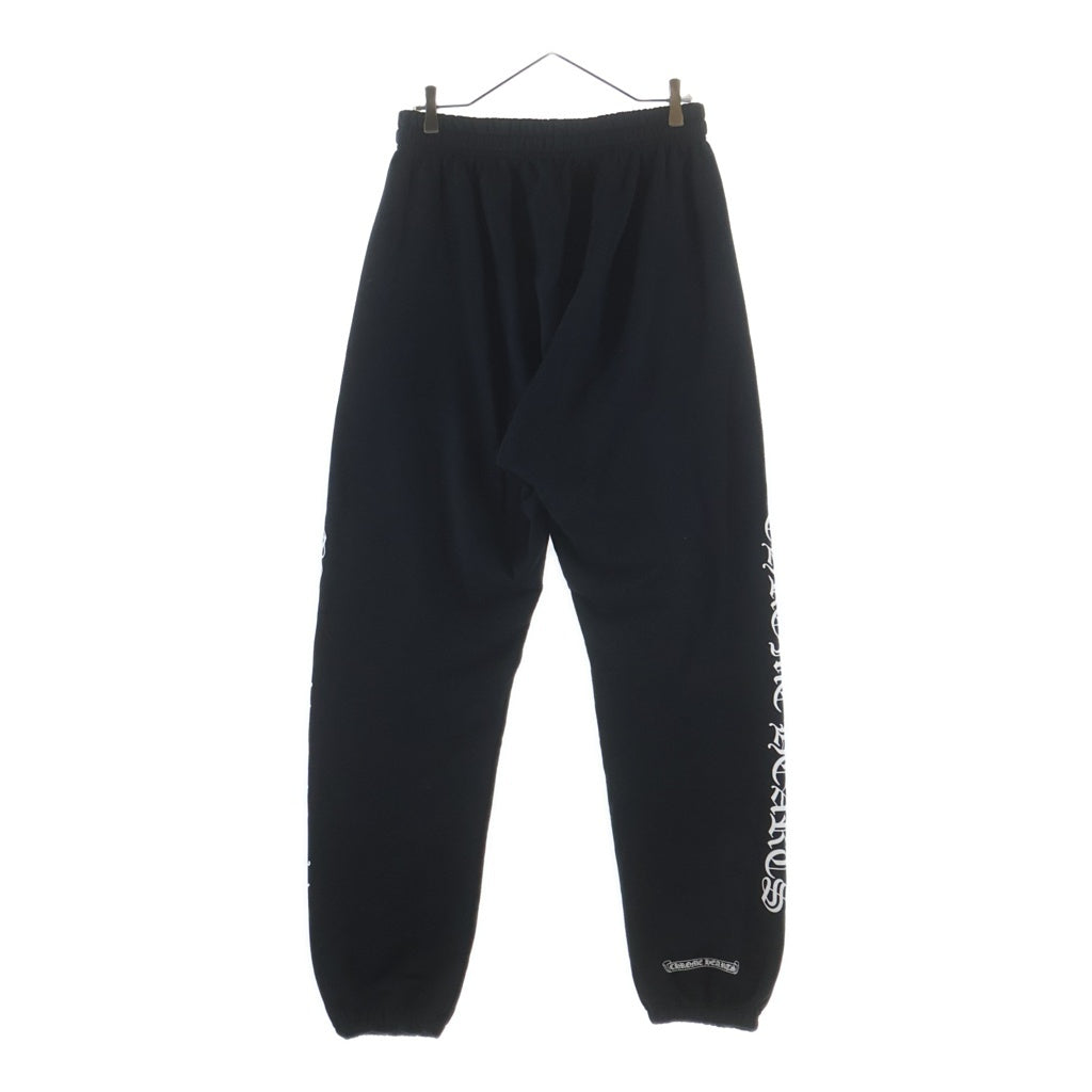 CHROME HEARTS(クロムハーツ) SWTSHRT PANTS フロントスクロールラベル サイドロゴ プリント スウェットパンツ ブラック