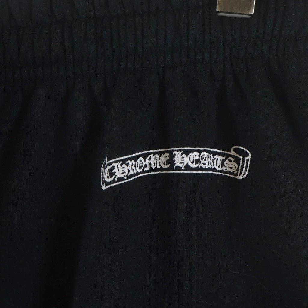 CHROME HEARTS(クロムハーツ) SWTSHRT PANTS フロントスクロールラベル サイドロゴ プリント スウェットパンツ ブラック