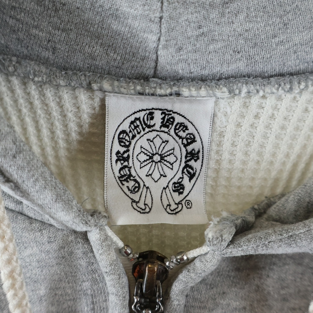CHROME HEARTS(クロムハーツ) OLD オールド ホースシュー ファックユープリント 裏地サーマル ダガージップスウェットパーカー グレー