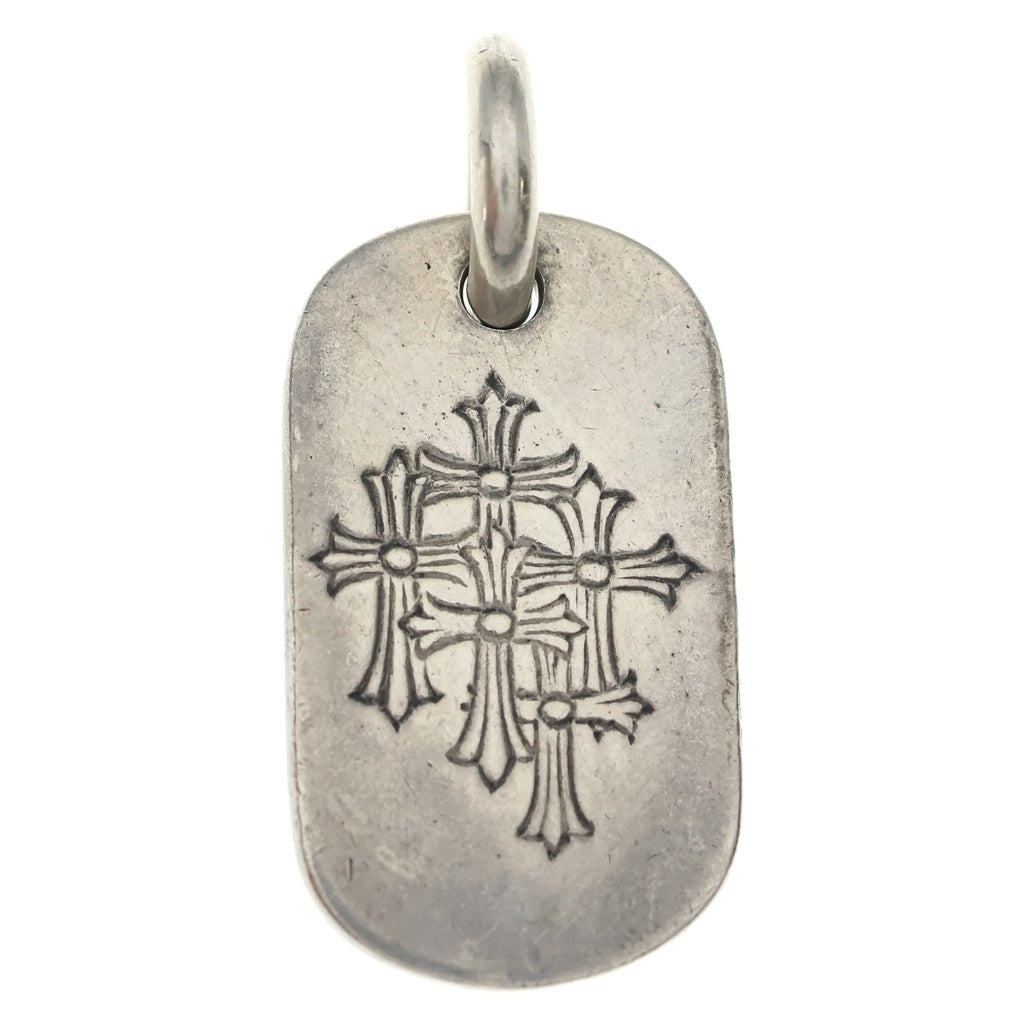 CHROME HEARTS(クロムハーツ) D TAG SML スモールドッグタグ セメタリーエングレイブオールド シルバーネックレストップ