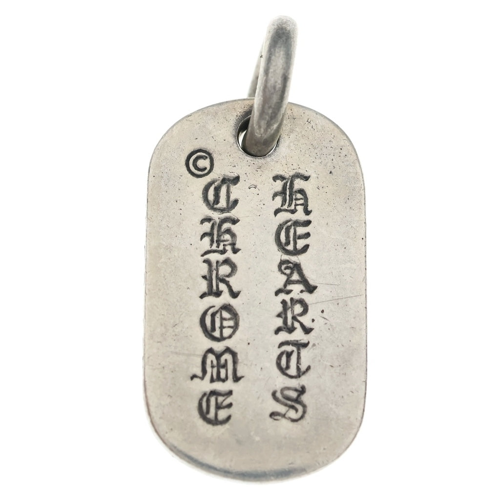 CHROME HEARTS(クロムハーツ) D TAG SML スモールドッグタグ セメタリーエングレイブオールド シルバーネックレストップ
