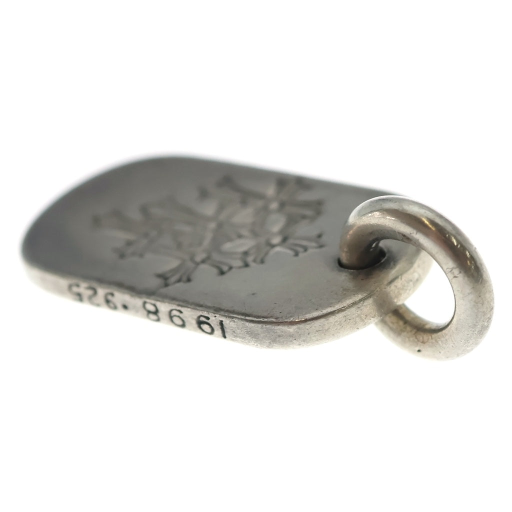 CHROME HEARTS(クロムハーツ) D TAG SML スモールドッグタグ セメタリーエングレイブオールド シルバーネックレストップ
