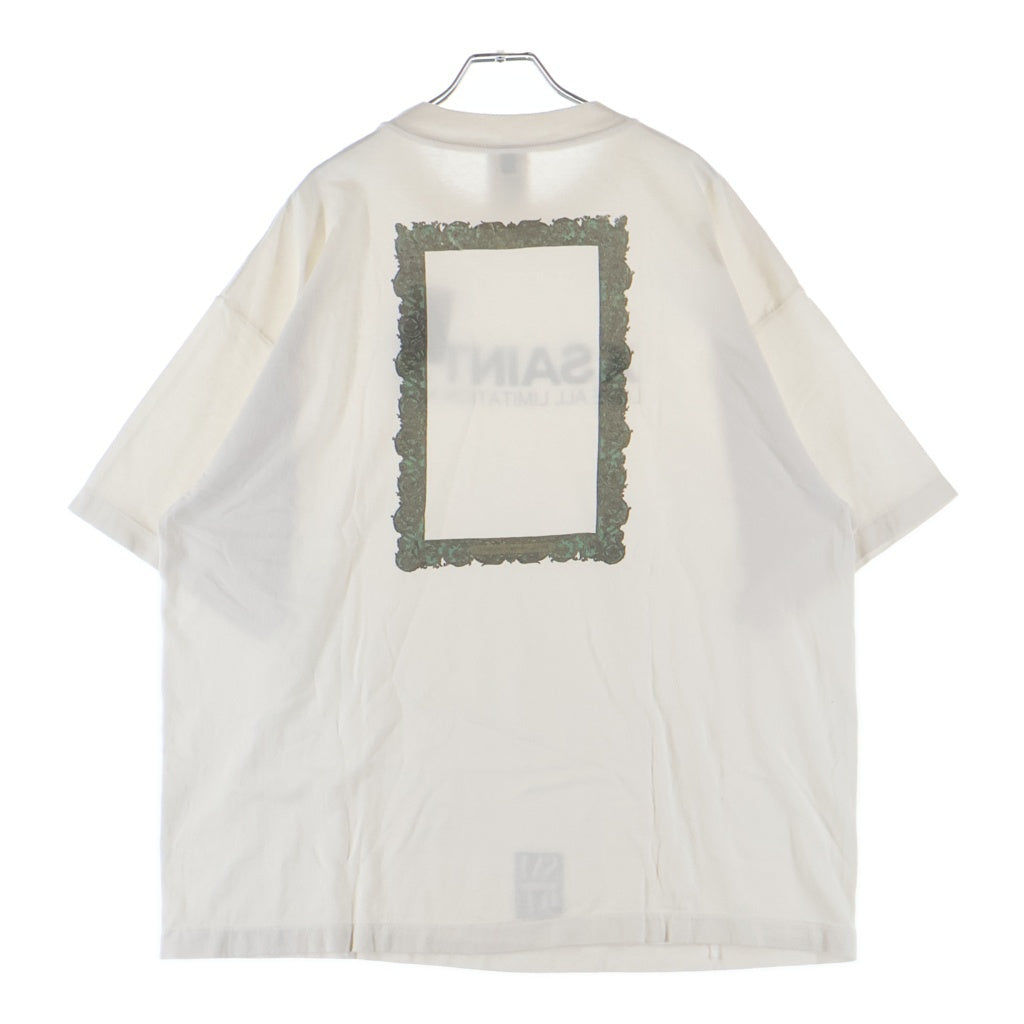SAINT MICHAEL(セントマイケル) 26SS X SAINT X SS T-SHIRT フロントプリント クルーネック半袖カットソーTシャツ ホワイト SM-MK8-0000-011