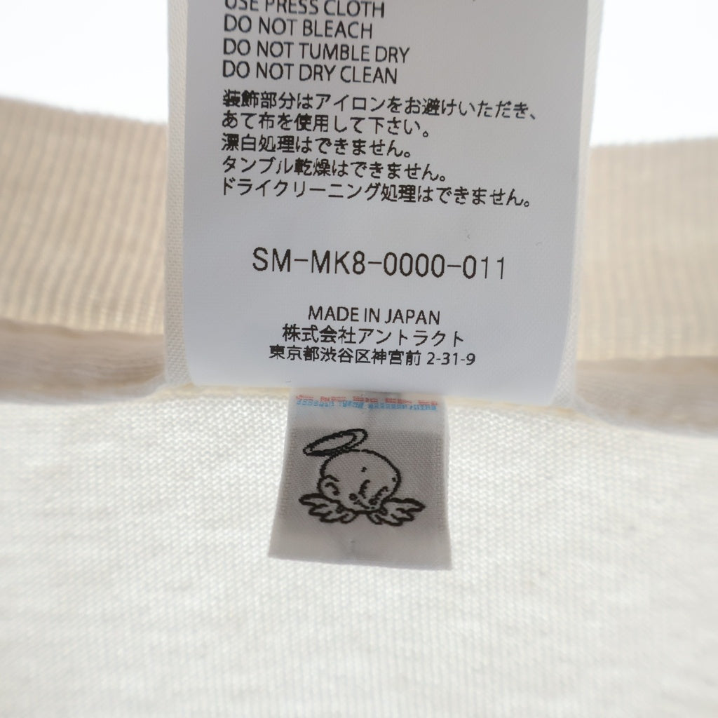 SAINT MICHAEL(セントマイケル) 26SS X SAINT X SS T-SHIRT フロントプリント クルーネック半袖カットソーTシャツ ホワイト SM-MK8-0000-011