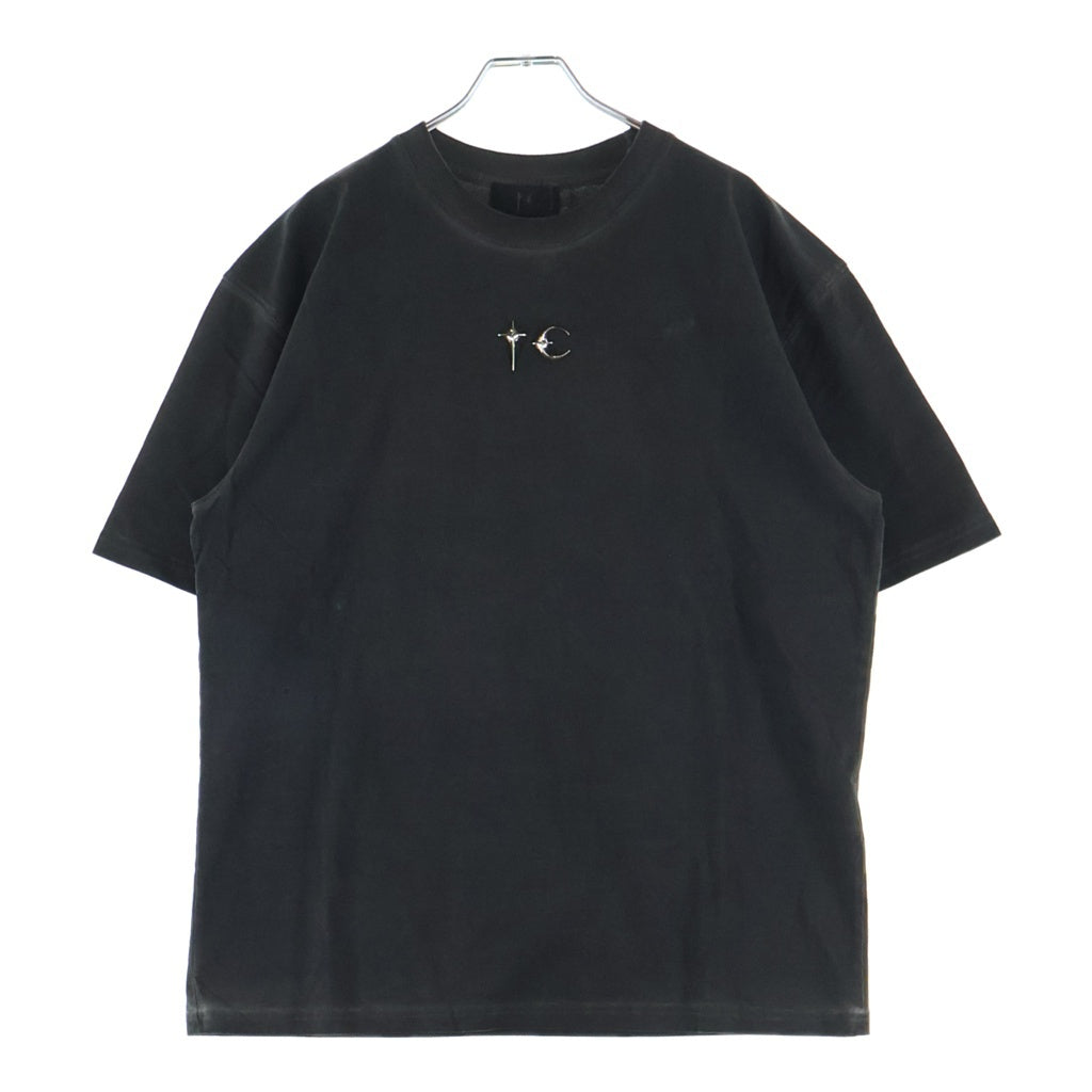 THUG CLUB(サグクラブ) TC BASIC T-SHIRT フロントロゴスタッズ クルーネック半袖カットソーTシャツ TC24TS1503