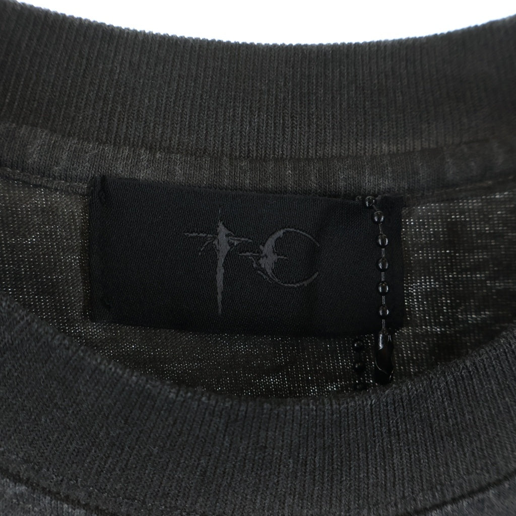 THUG CLUB(サグクラブ) TC BASIC T-SHIRT フロントロゴスタッズ クルーネック半袖カットソーTシャツ TC24TS1503