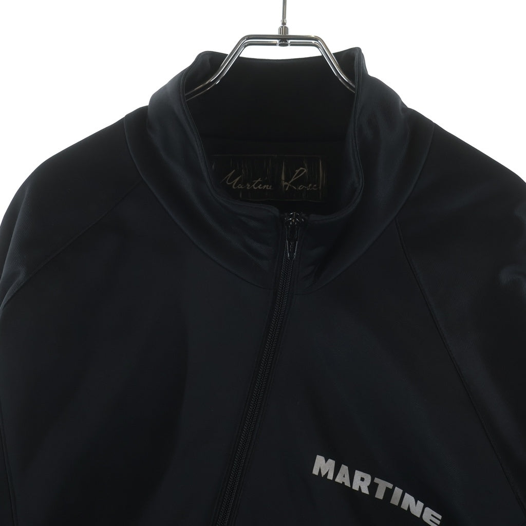 MARTINE ROSE(マーティンローズ) 胸ロゴプリント ジップアップ トラックジャケット ブラック 52-03-84-03012