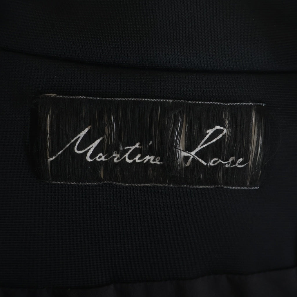 MARTINE ROSE(マーティンローズ) 胸ロゴプリント ジップアップ トラックジャケット ブラック 52-03-84-03012