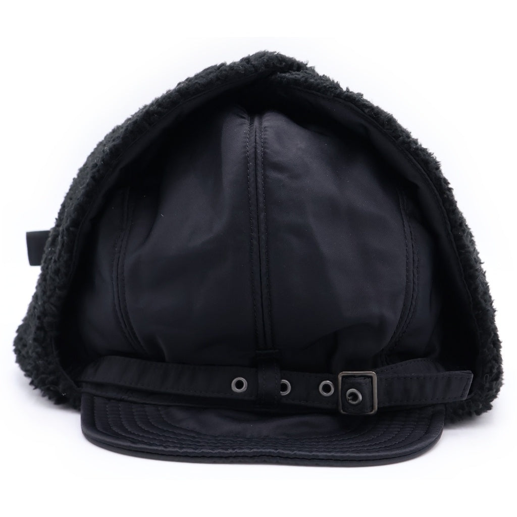 JUNYA WATANABE COMME des GARCONS(ジュンヤワタナベ コムデギャルソン) ベルトデザイン ナイロンフライトキャップ ブラック WR-K601