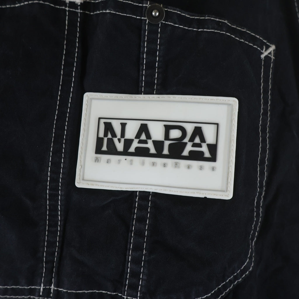 NAPA by Martine Rose(ナパ マーティンローズ) ダブルポケット デニムオーバーオール ブラック