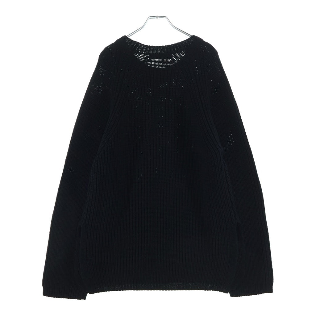 VERSACE(ヴェルサーチ) クルーネック ローゲージニット ブラック A217364/A72306