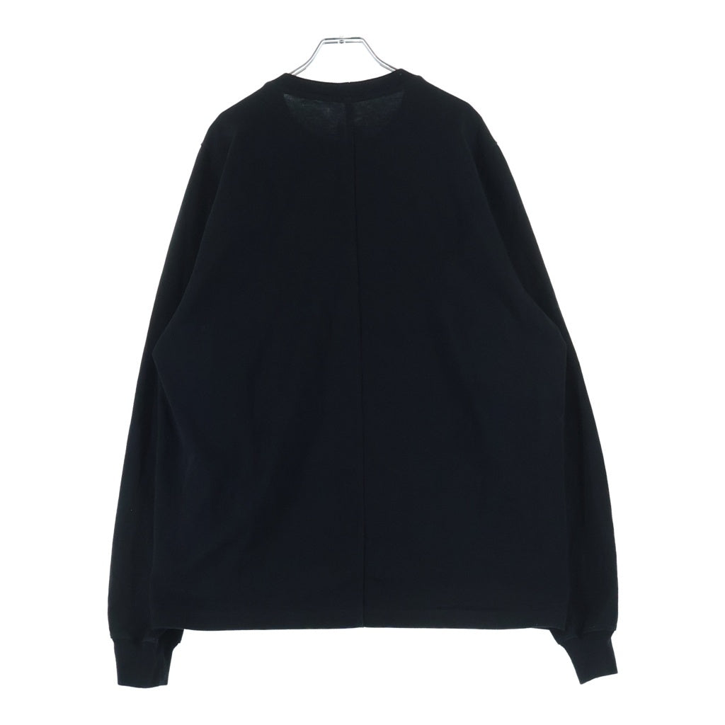 Rick Owens(リックオウエンス) 23SS クルーネック長袖カットソー ブラック RU01C4277-BA