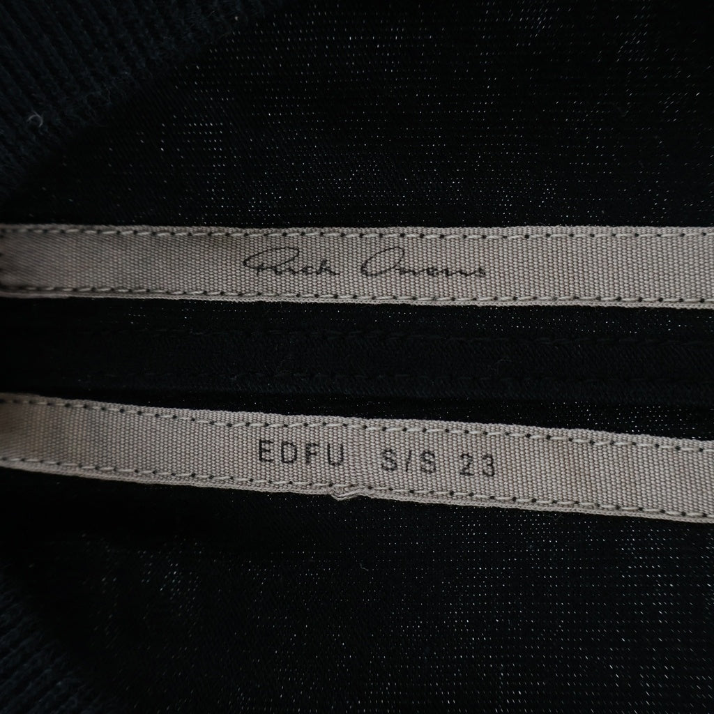 Rick Owens リックオウエンス EDFU 23SS 黒 長袖カットソー Rick Owens(リックオウエンス) 23SS クルーネック長袖カットソー