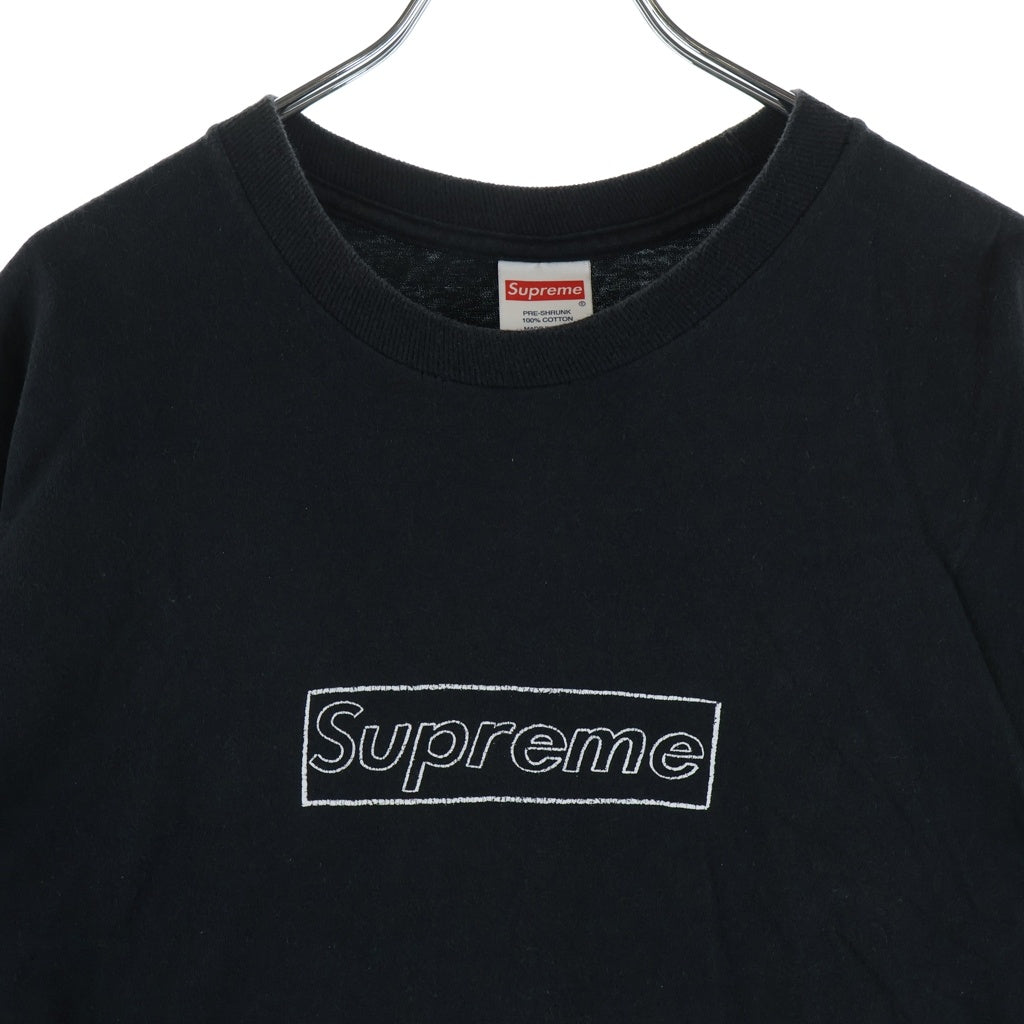 SUPREME(シュプリーム) ×KAWS Chalk Logo Tee ボックスロゴ Tシャツ カットソー ブラック