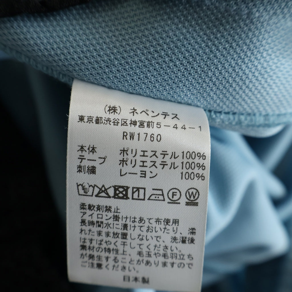 Needles(ニードルス) ×TW POLY SMOOTH TRACK PANTS トゥ ポリエステル スムース ロゴデザイントラックパンツ ブルー RW1760