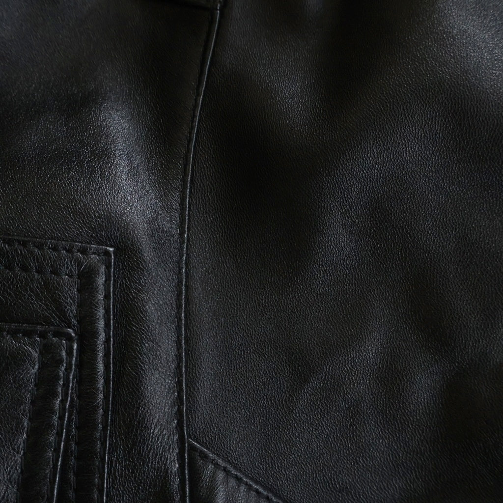 SAINT LAURENT PARIS(サンローランパリ) 26SS LETHER BOMBER JACKET レザーボンバージャケット ブラック 840864 YCIJ2