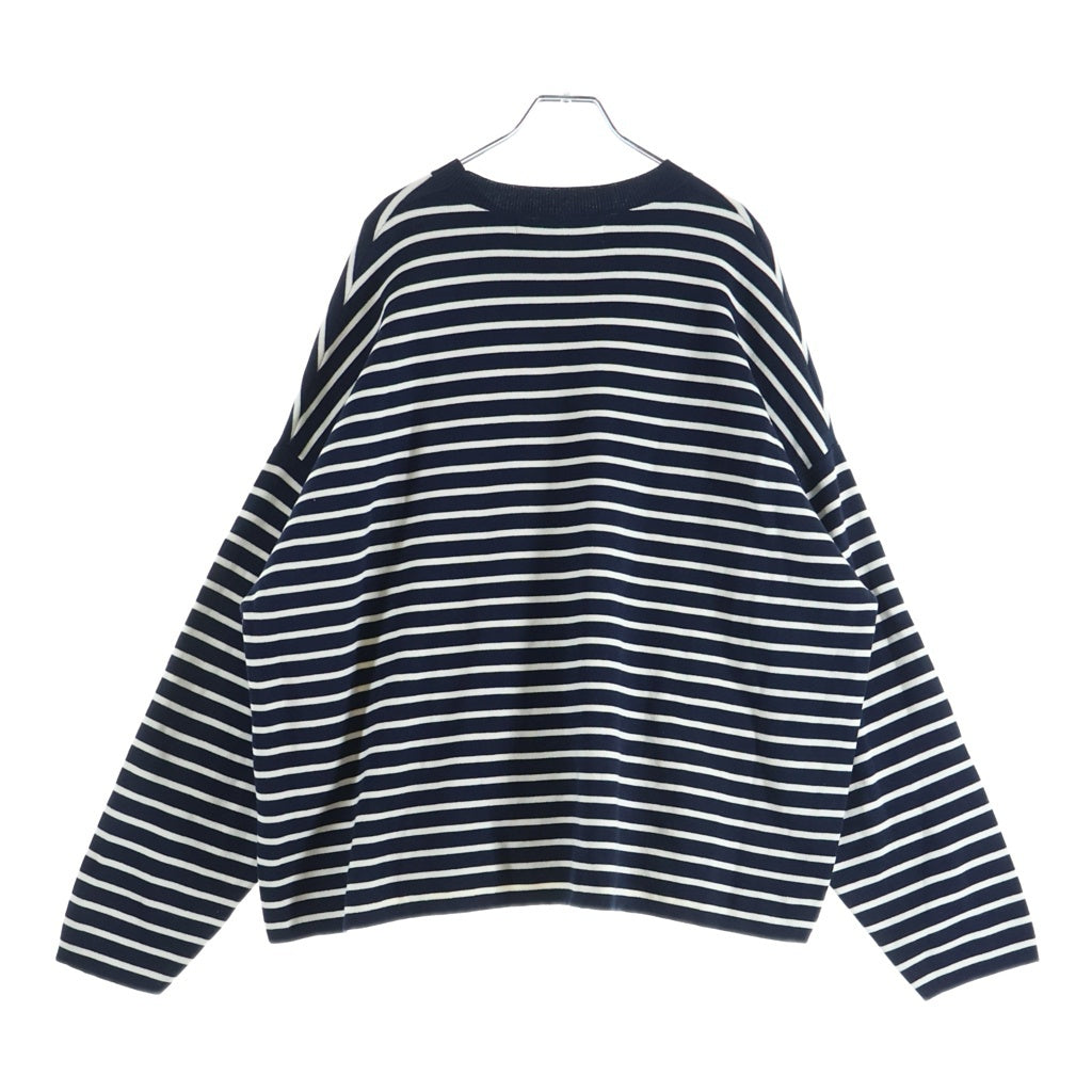 DAIRIKU(ダイリク) 25SS JUST AN IDEA 別注 Docking Lettered Knit ドッキングレタードニット セーター ネイビー BC-2