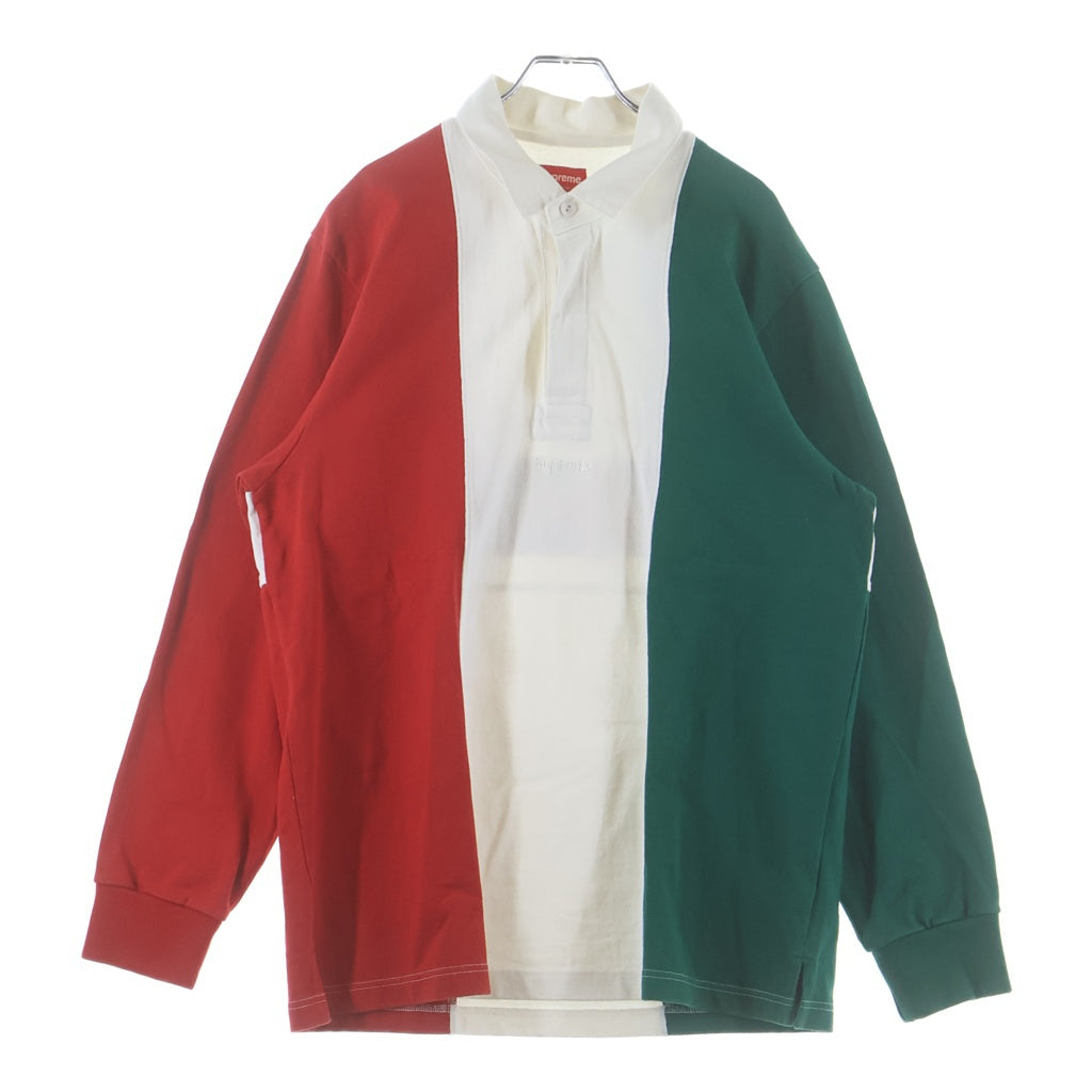 SUPREME(シュプリーム) 16AW Split Box Logo Rugby スプリットボックスロゴ 襟付き長袖ポロシャツ マルチ