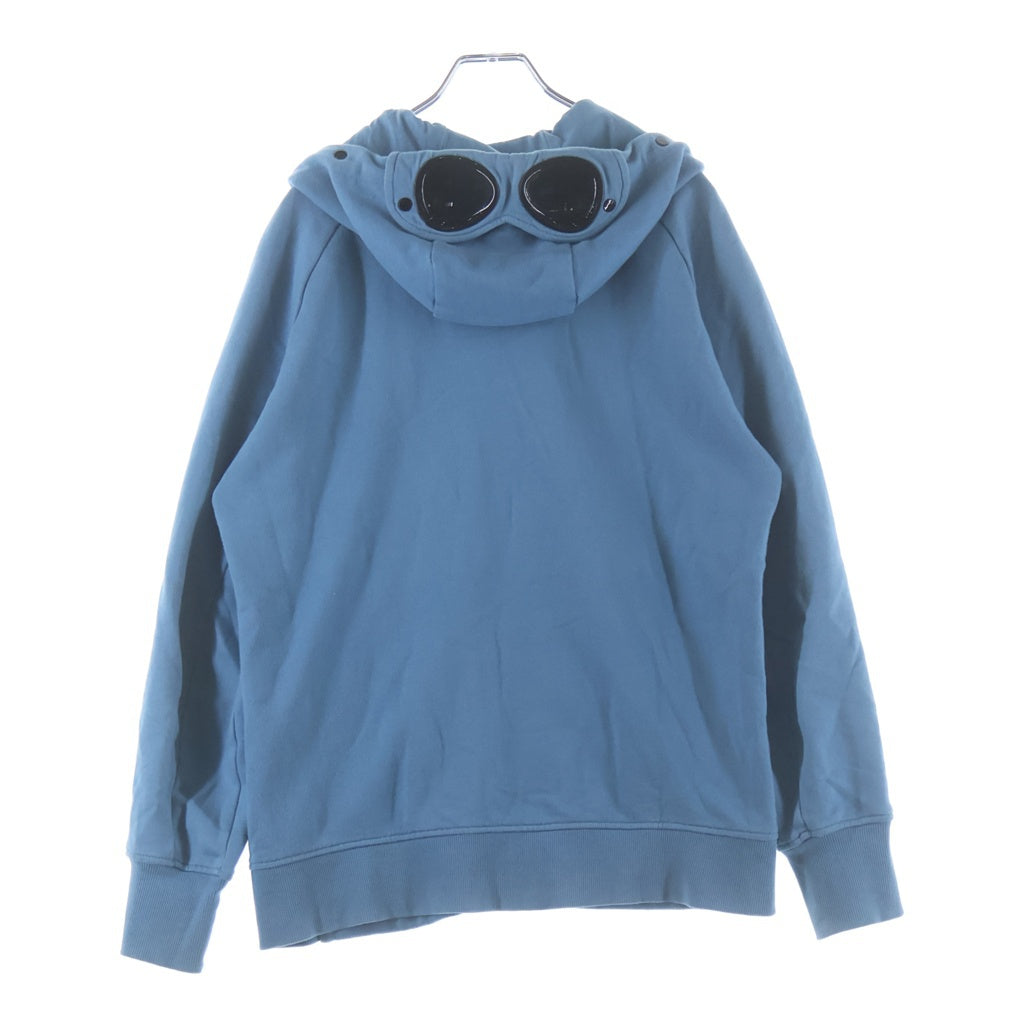 C.P. Company(シーピーカンパニー) DIAGONAL RAISED FLEECE GOGGLE SWEATSHIRT ゴーグル付き ジップアップパーカー フーディー ブルー 19CMSS715A-005086W