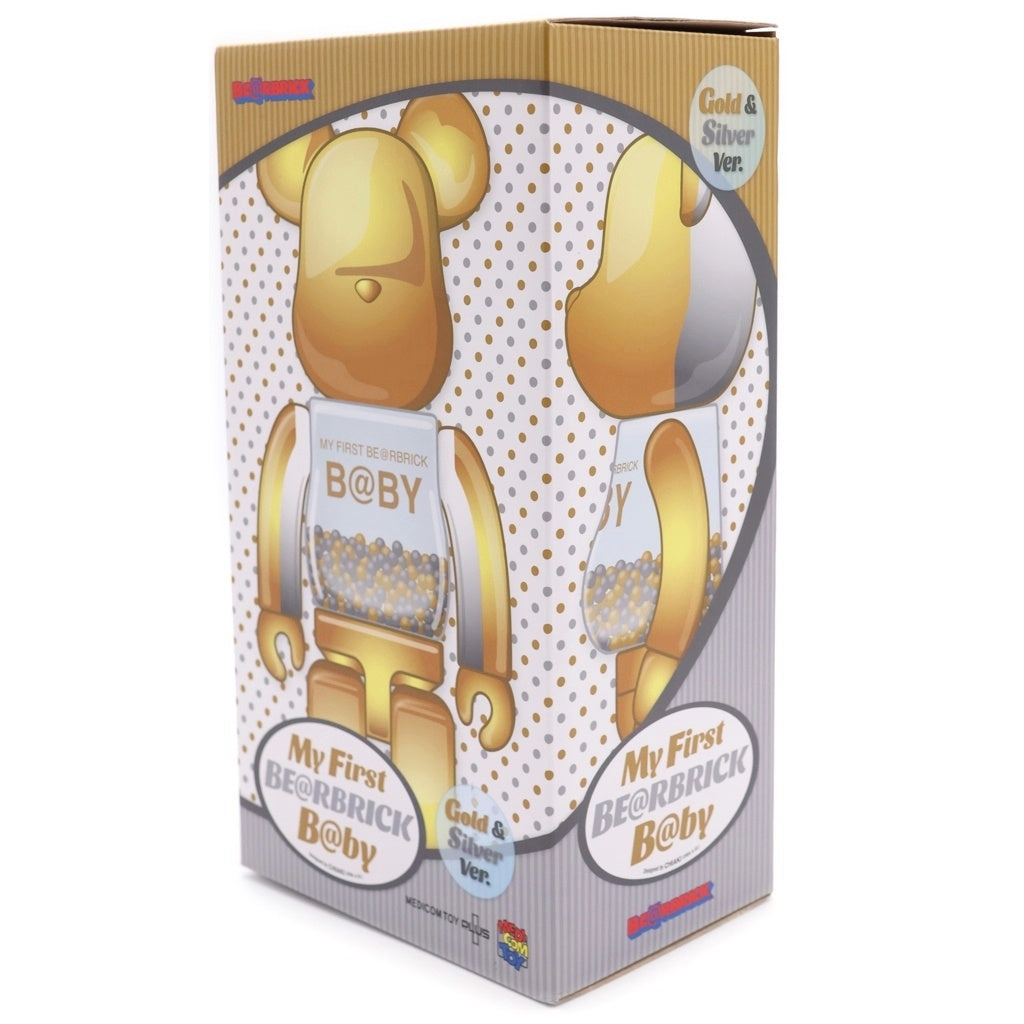 MEDICOM TOY(メディコムトイ) MY FIRST BE@RBRICK B@BY GOLD SILVER 400% ベアブリック フィギュア 人形 ゴールド/シルバー