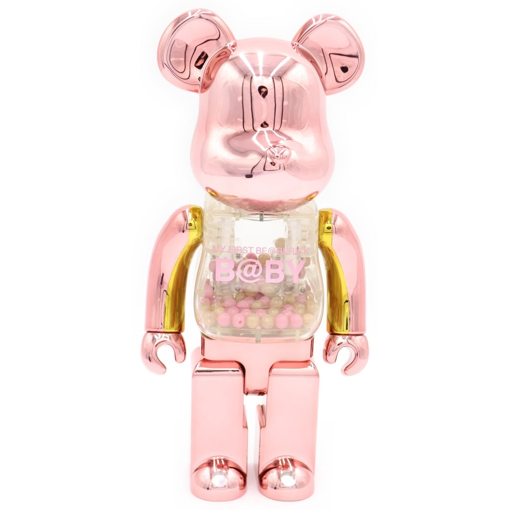 MEDICOM TOY(メディコムトイ) MY FIRST BE@RBRICK B@BY GOLD SILVER PINK 400% ベアブリック フィギュア 人形 ゴールド/ピンク