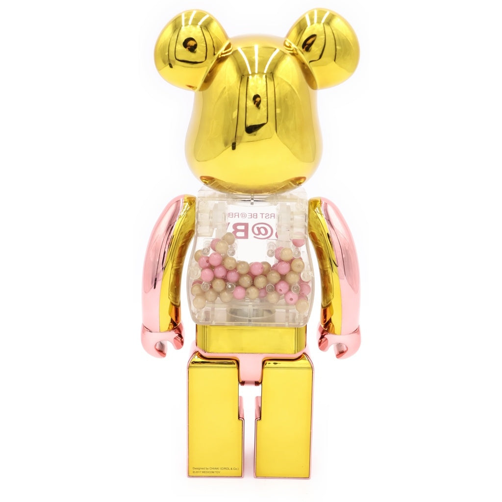 MEDICOM TOY(メディコムトイ) MY FIRST BE@RBRICK B@BY GOLD SILVER PINK 400% ベアブリック フィギュア 人形 ゴールド/ピンク