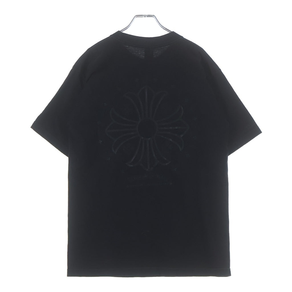 CHROME HEARTS(クロムハーツ) OLD CH PLS T-SHIRT バックCHプラスプリント クルーネック半袖カットソーTシャツ ブラック