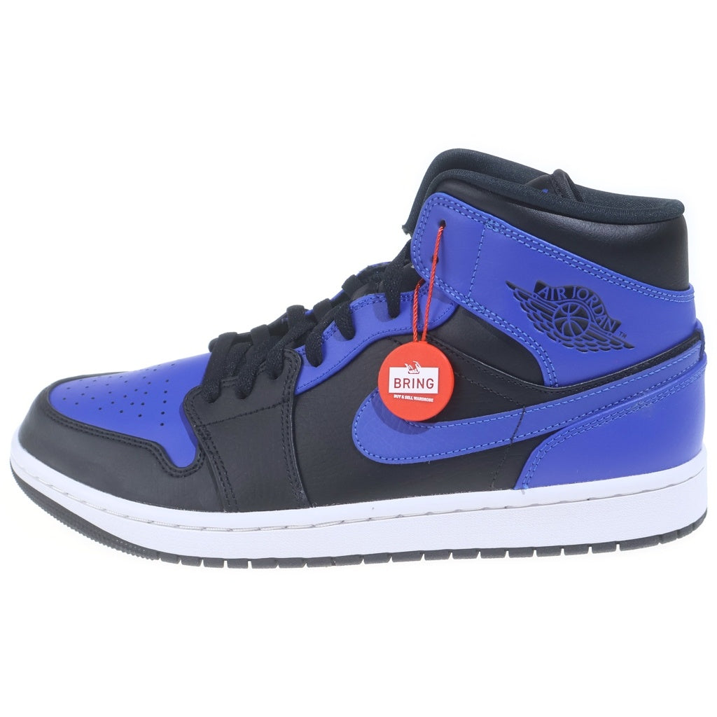 NIKE(ナイキ) AIR JORDAN 1 MID HYPER ROYAL エアジョーダン1 ハイパーロイヤル ミッドカットスニーカー ブラック/ブルー US10/28cm 554724-068
