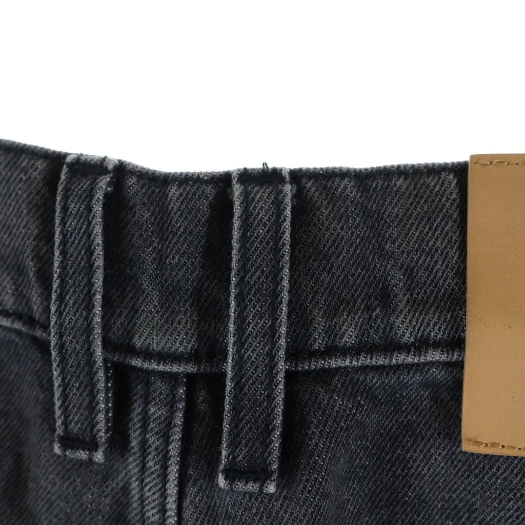 J.W.ANDERSON(ジェー ダブリュー アンダーソン) 25SS BUCKLED-CUFF JEANS ワイドレッグ バギーカフベルトデニムパンツ グレー DT0107PG1745929