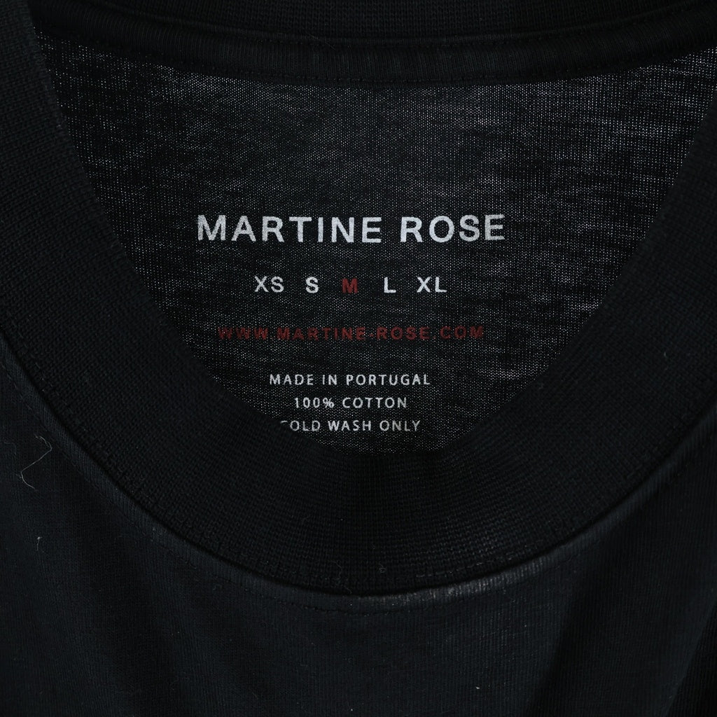 MARTINE ROSE(マーティンローズ) フロントプリント ノースリーブカットソー タンクトップ ブラック