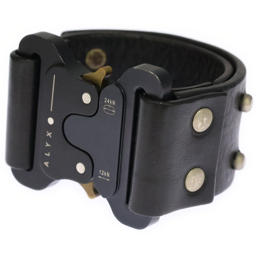 1017 ALYX 9SM(アリクス) レザーブレスレッド ブラック