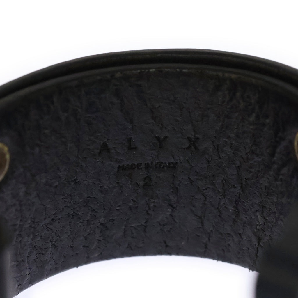 1017 ALYX 9SM(アリクス) レザーブレスレッド ブラック