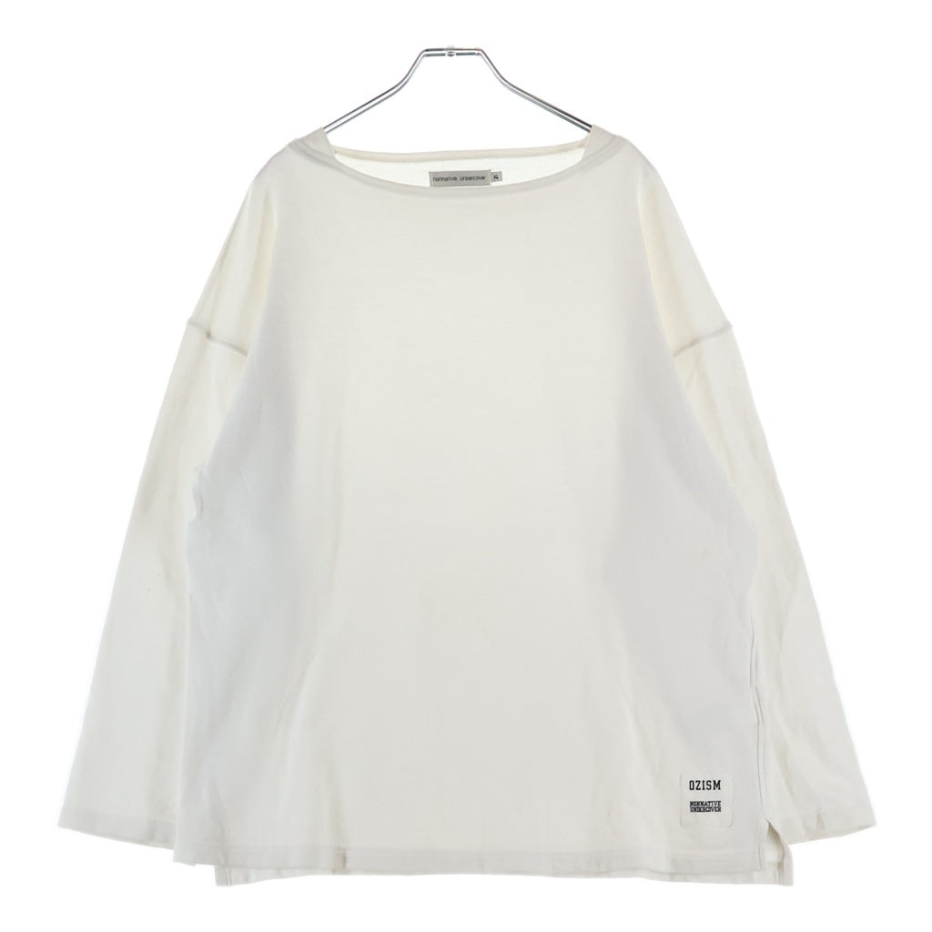 UNDERCOVER(アンダーカバー) MONK L S TEE COTTON MINI URAKE ボートネック長袖カットソー 長袖Tシャツ ホワイト UC1F9801
