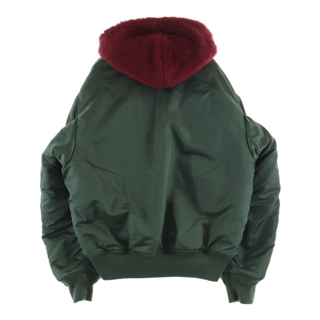 SUPREME(シュプリーム) 22AW Faux Fur Reversible MA-1 フェイクファー ジップアップ リバーシブルジャケット カーキ/レッド