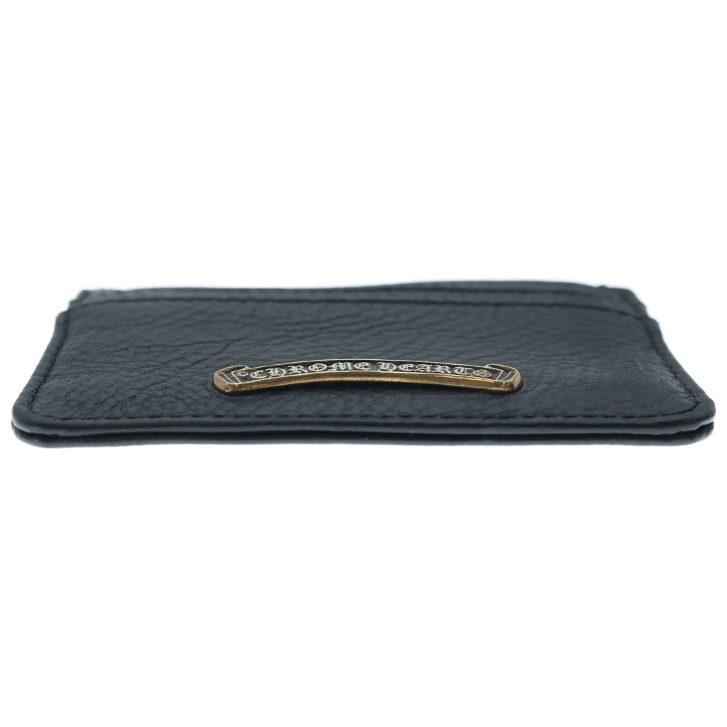 CHROME HEARTS クロムハーツ DOUBLE SIDE ダブルサイド スクロールラベル付レザーカードケース ブラック CHROME HEARTS(クロムハーツ) DOUBLE SIDE ダブルサイド スクロール