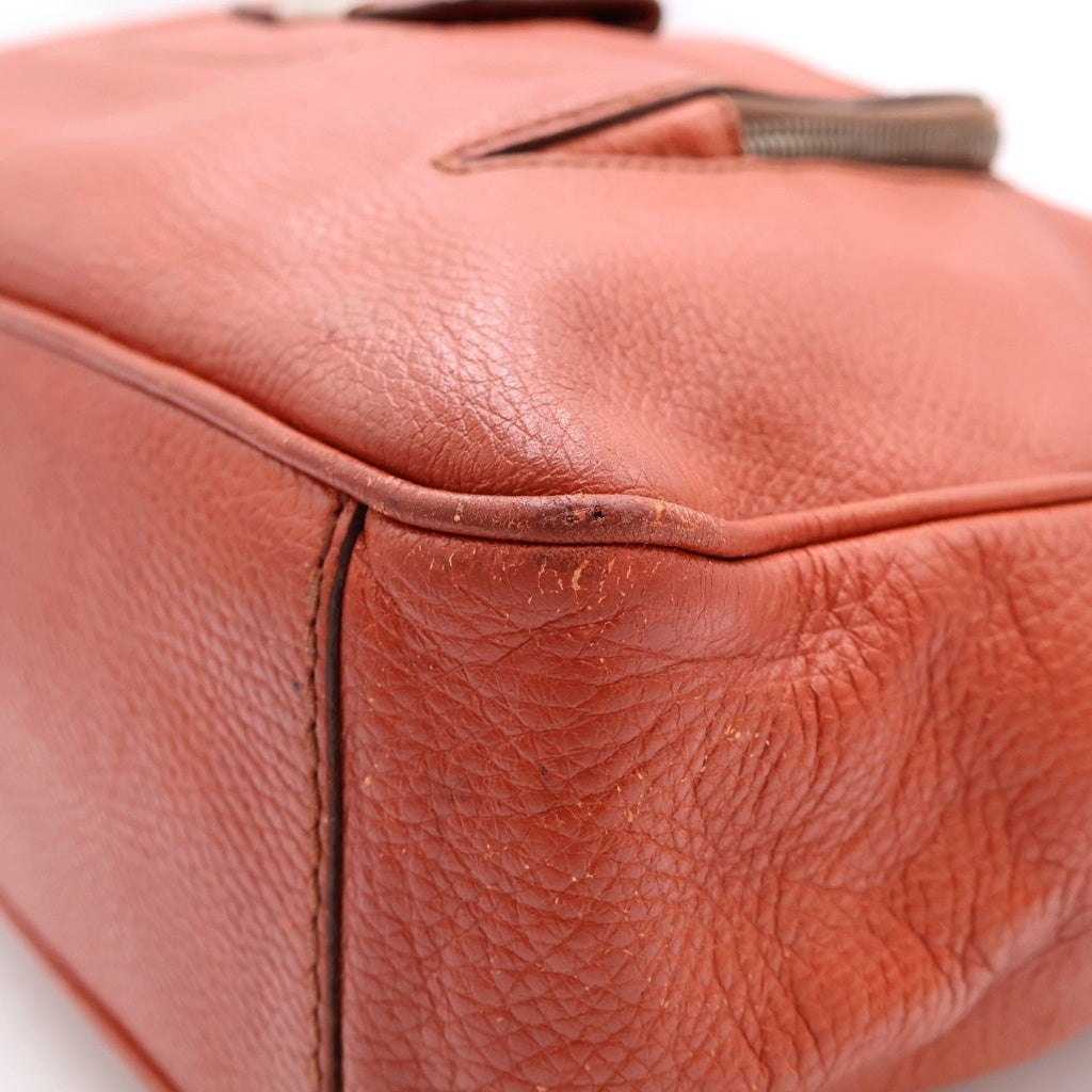 TOD'S(トッズ) レザーハンドル ミニボストンバック オレンジ レディース