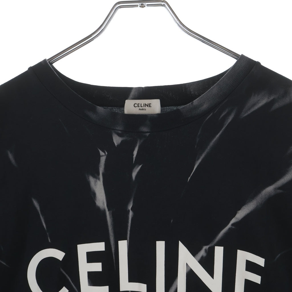 CELINE(セリーヌ) 22SS タイダイプリントロゴクルーネック半袖Tシャツ ブラック 2X8206430