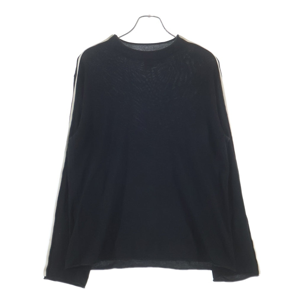 Armani Exchange(アルマーニ エクスチェンジ) インサイドアウト デザインニット クルーネックセーター ブラック