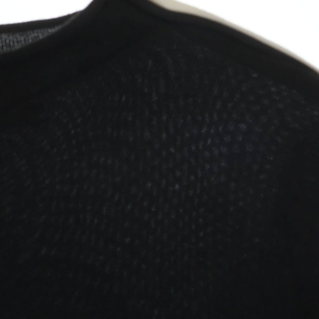 Armani Exchange(アルマーニ エクスチェンジ) インサイドアウト デザインニット クルーネックセーター ブラック