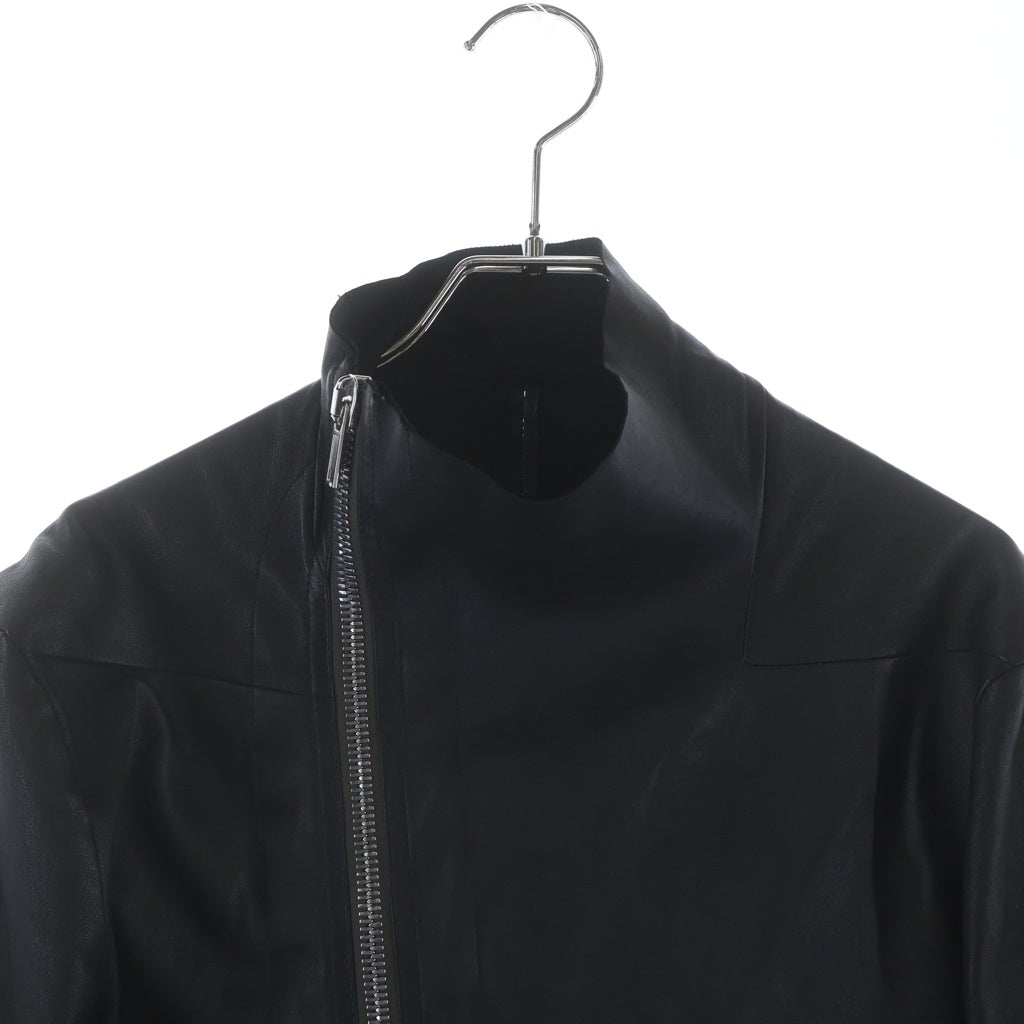 Rick Owens(リックオウエンス) 22SS GARY LEATHER Biker Jacket ゲイリージャケット レザータイトフィット ジップアップジャケット ブラック