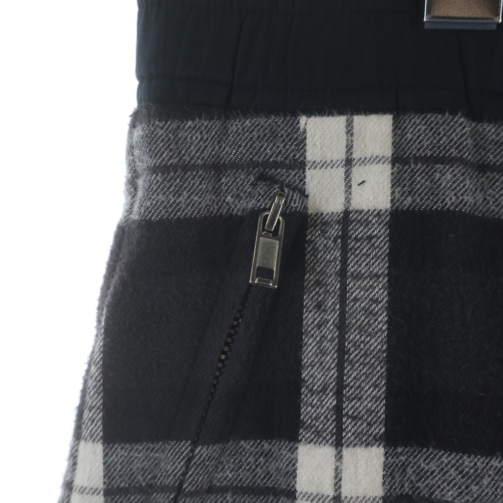 Rick Owens(リックオウエンス) 19SS DRAWSTRING TRACK PANTS ドローストリングサルエルパンツ チェックトラックパンツ ブラック RU19S2388-CP