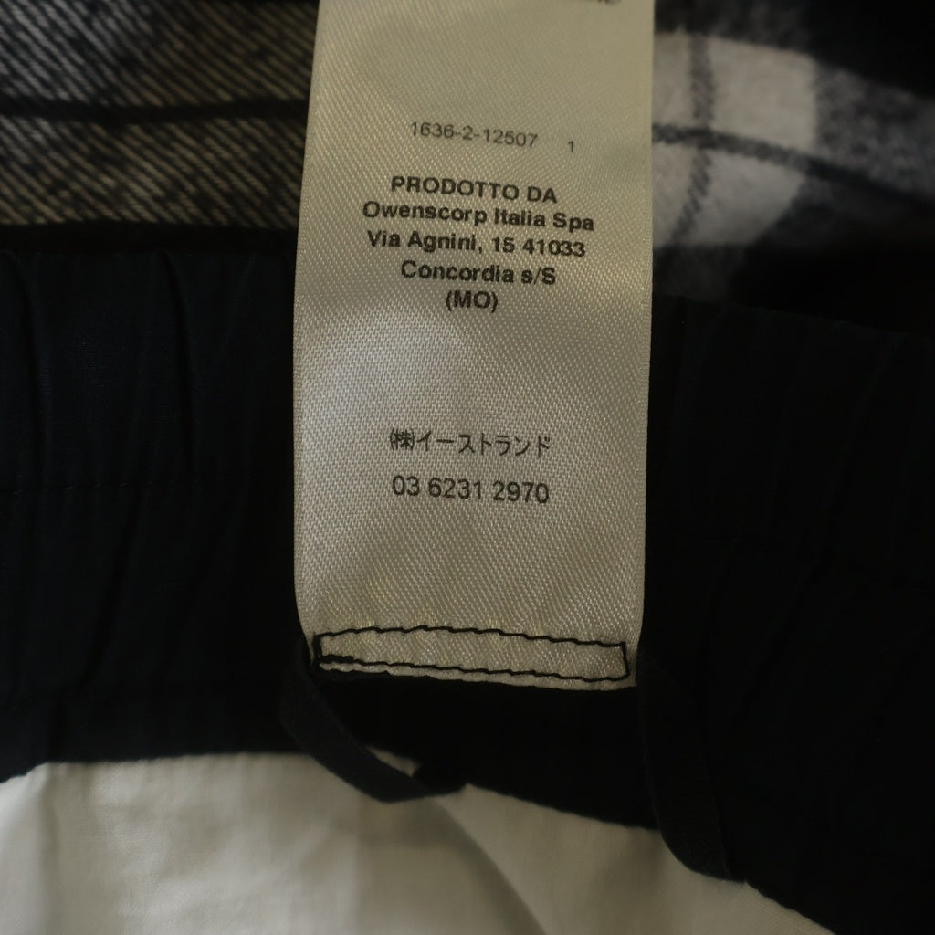 Rick Owens(リックオウエンス) 19SS DRAWSTRING TRACK PANTS ドローストリングサルエルパンツ チェックトラックパンツ ブラック RU19S2388-CP