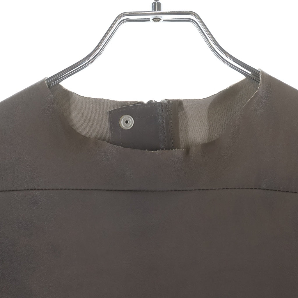 Rick Owens(リックオウエンス) 23SS EDFU Top エドフトップ レザータイトジャケット レザージャケット ブラウン RR01C4228-LS