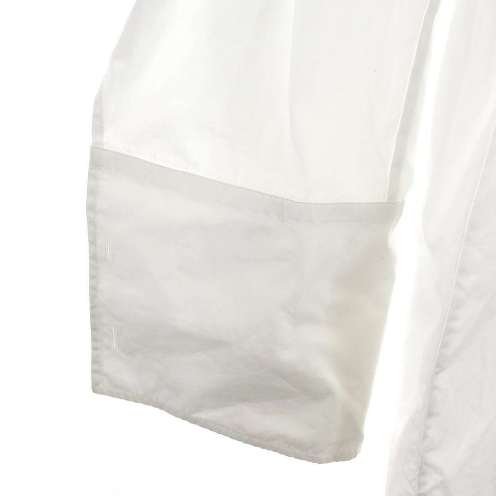 ANN DEMEULEMEESTER(アンドゥムルメステール) LAMBRECHT OPEN FRONT FITTED SHIRT オープンフロントシャツ 長袖シャツ ホワイト B0011617FA354001