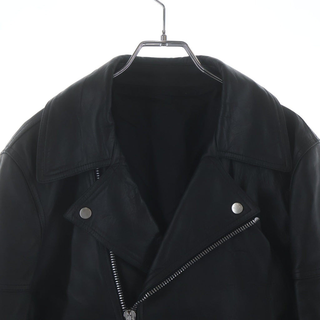 Rick Owens(リックオウエンス) 23SS DRACUBIKER レザージャケット ダブル ライダースジャケット ブラック RU01C4767-LNV