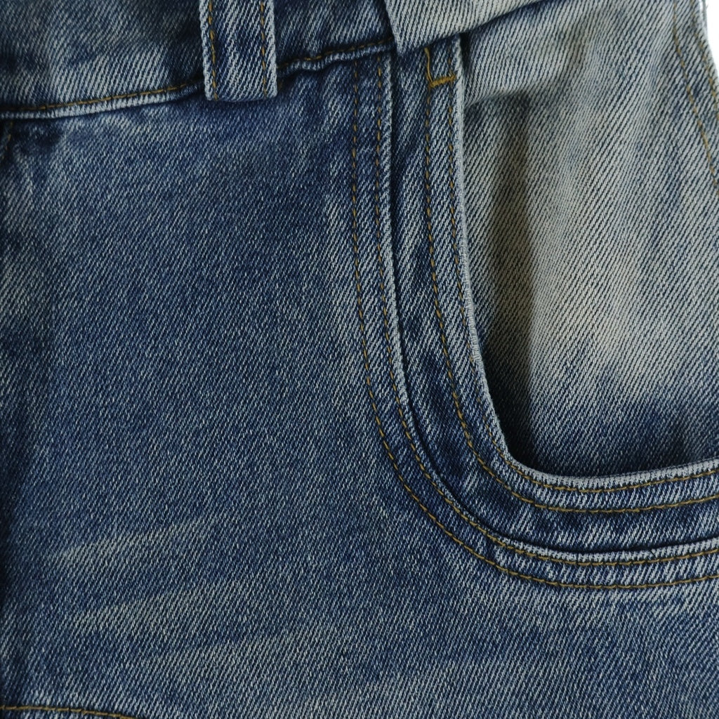 NO/FAITH STUDIOS(ノーフェイスストゥディオス) WAVE DENIM ウェーブ デニムパンツ インディゴブルー
