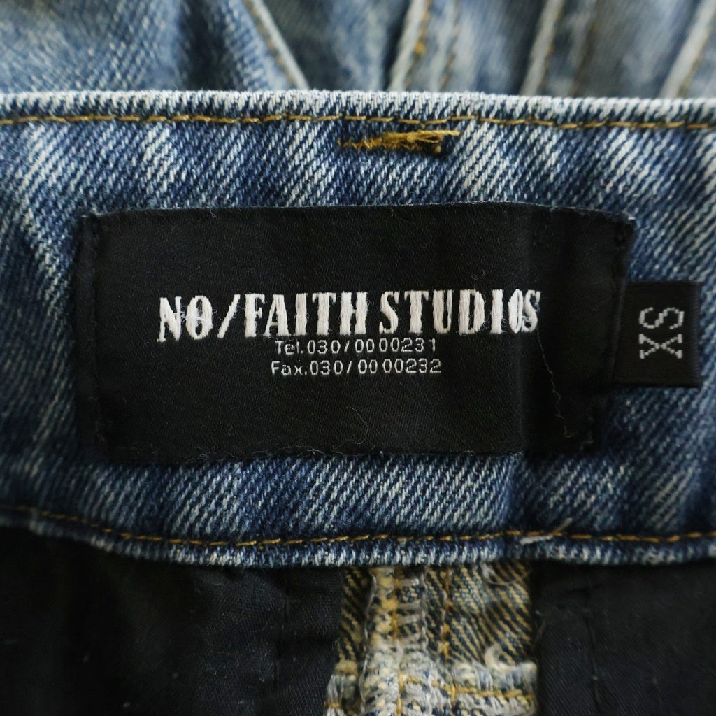NO/FAITH STUDIOS(ノーフェイスストゥディオス) WAVE DENIM ウェーブ デニムパンツ インディゴブルー