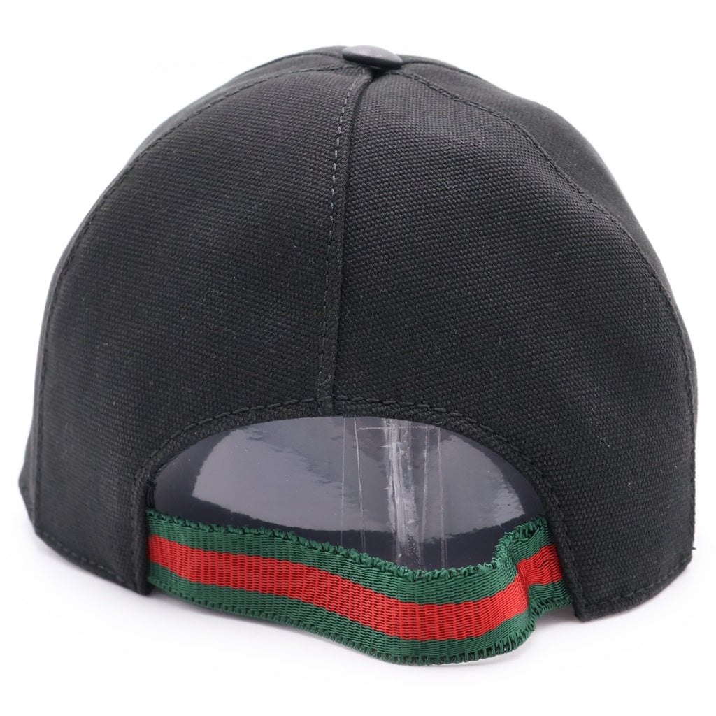 GUCCI(グッチ) インターロッキングG シェリーラインキャップ ベースボールキャップ 帽子 ブラック