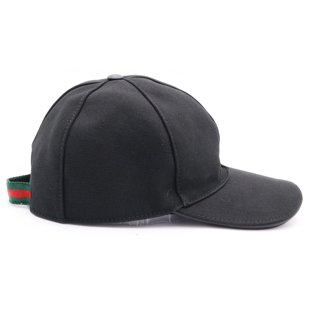 GUCCI(グッチ) インターロッキングG シェリーラインキャップ ベースボールキャップ 帽子 ブラック